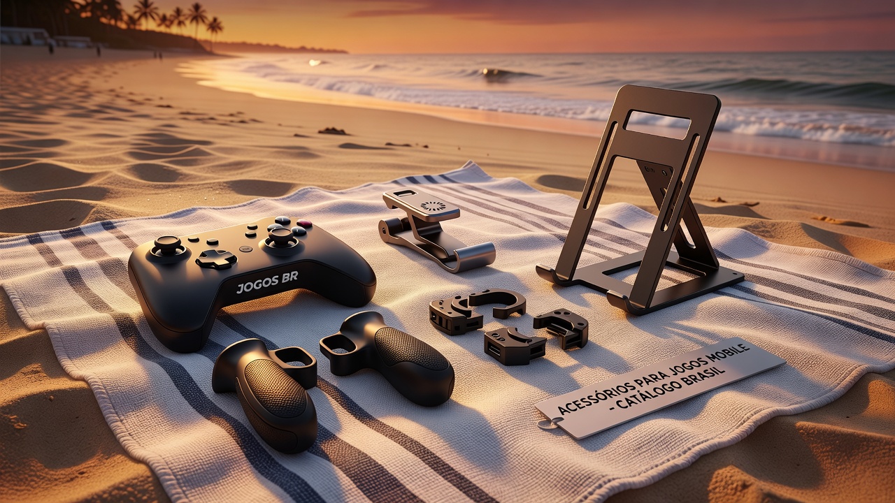 Mobile gaming accessories set including gamepad, cooling fan and grips